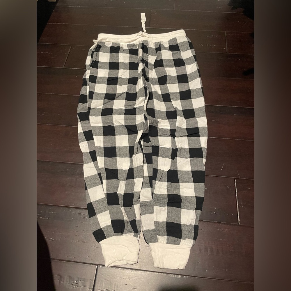 target plad black and white sweatpants